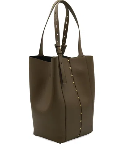 Golden Goose 24/7 Bag North South Belted Studded Tote Bag In Green