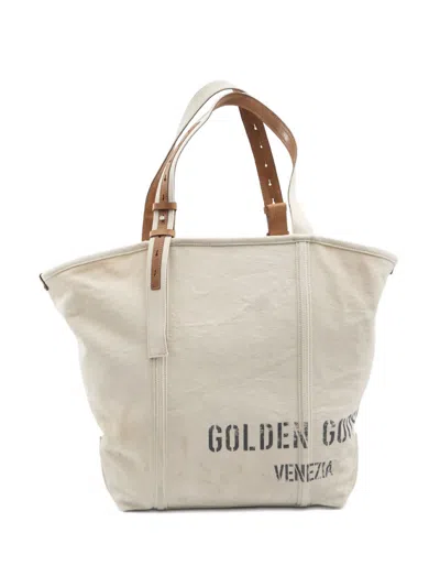 Golden Goose 24.7 Canvas Tote Bag In Sand