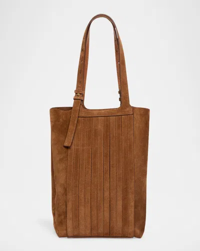 Golden Goose 24/7 Fringed Suede Shoulder Bag In Brown