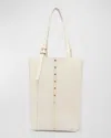 Golden Goose 24.7 North-south Studded Leather Tote Bag In Butter