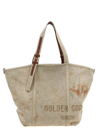 Golden Goose 24.7 Shopping Bag In Beige