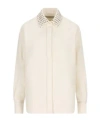 Golden Goose Embellished Collar Long Sleeves Textured Fabric In White