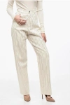 Golden Goose Kim Studded Stripe Cotton Denim Straight Leg Jeans