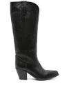 Golden Goose 85mm Wish Star Francesca Leather Boots In Black
