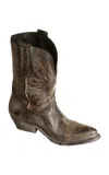 Golden Goose 70 Wish Star Leather Western Boots In Black