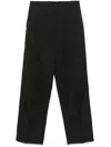 Golden Goose Deluxe Brand Wide Leg Wool Gabardine Jogging Pants In 90100 Black