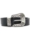 Golden Goose Leather Decorative-buckle Belt