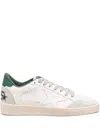 Golden Goose White Cow Leather Vamp Sneakers With Unique Used And Dirty Effect