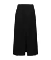 Golden Goose Journey Wool Gabardine Midi Skirt In Black