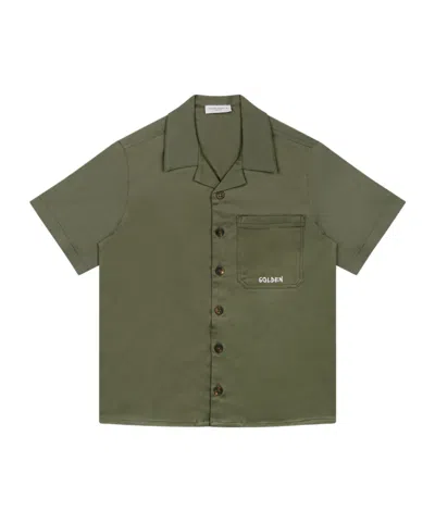Golden Goose A Short Sleeved Shirt In Green