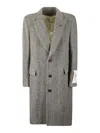 Golden Goose Herringbone Pattern Single-breasted Coat In Gris