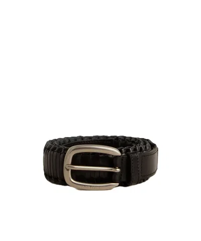 Golden Goose Adjustable Waist Belt In Black