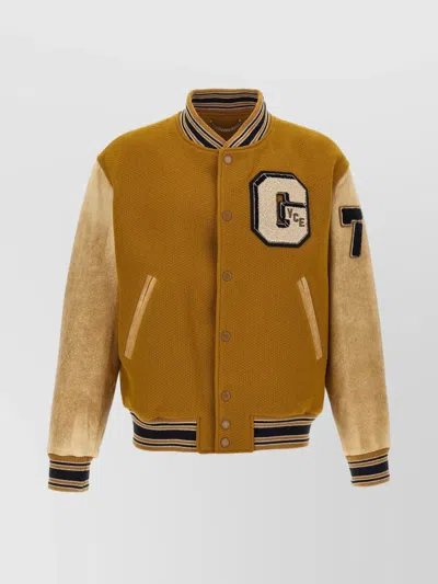 GOLDEN GOOSE 'ALEANDRO' BOMBER JACKET EMBROIDERED PATCHES