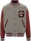 Golden Goose Melange Wool Bomber Jacket In Red