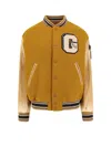 Golden Goose Journey Knitted Ribs Leather Slevess Bomber