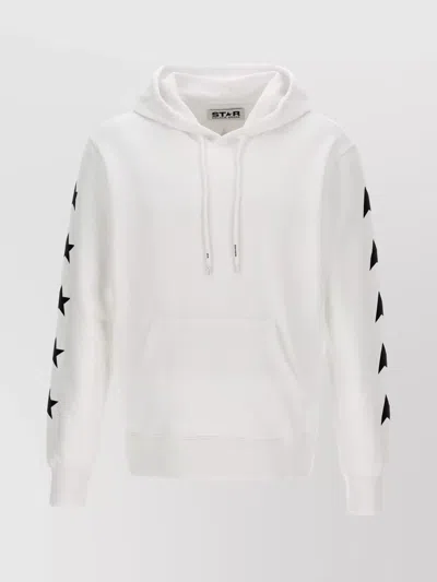 GOLDEN GOOSE 'ALIGHIERO' STAR PRINT HOODIE WITH KANGAROO POCKET