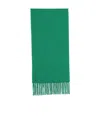 Golden Goose Alpaca Wool-blend Fringed Scarf In Green