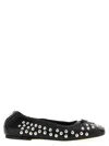 Golden Goose Amy Ballet Flats In Black Nappa Leather With Silver Colored Studs