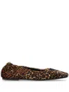 Golden Goose Amy Leopard-print Ballet Flats In Beige Brown Black Leo