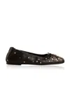 Golden Goose Amy Studded Leather Ballet Flat In Black