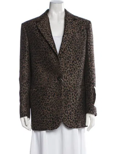 Pre-owned Golden Goose Animal Print Blazer In Neutrals