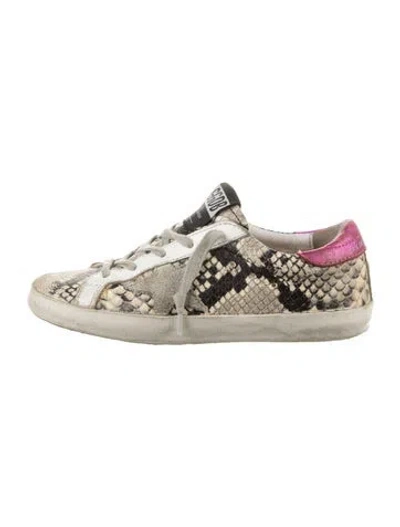 Pre-owned Golden Goose Babies' Animal Print Low Tops In Neutrals