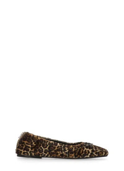 Golden Goose Animalier Ballet Shoes In Brown