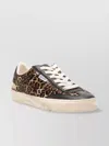 Golden Goose Soul-star Distressed Leather-trimmed Leopard-print Calf Hair Sneakers