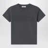 Golden Goose T-shirt In White Cotton With Iconic Logo Star In Gray