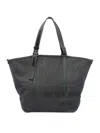 Golden Goose Antracite 247 Ew Canvas Shopping Bag In Grey