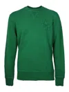Golden Goose Archibald Distressed Cotton Sweatshirt In Green
