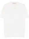 Golden Goose Argyle Intarsia-knit Polo Shirt In 中性色