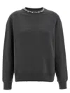 Golden Goose Athena Sweatshirt Gray In Black