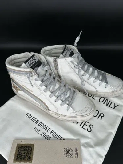 Pre-owned Golden Goose Authentic  Slide Sneakers. 40eu. ( Private Edition. Only 250 Made) In White