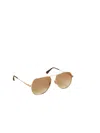 Golden Goose Aviator Style Sunglasses In Pink Gold/honey
