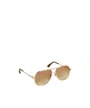 Golden Goose Aviator Style Sunglasses In Nude