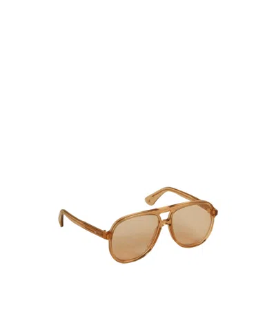 Golden Goose Aviator Sunglasses In Nude