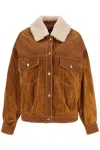 Golden Goose Suede Jacket In Brown