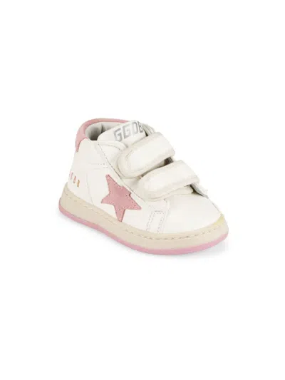 Golden Goose Baby's & Little Kid's June Suede Star Trainers In White Antique Pink