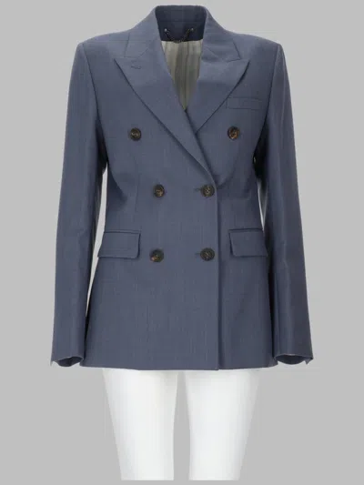 Golden Goose Stylish Double Breasted Jacket For Women In Blue