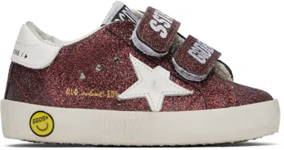 GOLDEN GOOSE BABY BURGUNDY OLD SCHOOL SNEAKERS