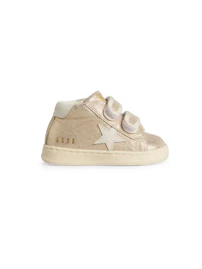 Golden Goose Baby Girl's & Little Girl's June Star Laminated Leather Sneakers In Gold