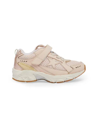 Golden Goose Baby Girl's & Little Girl's Lightstar Mixed Leather Runner Sneakers In Pink