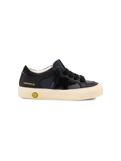 Golden Goose Baby Girl's & Little Girl's May Leather Sneakers In Black