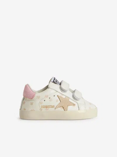 Golden Goose Kids' Baby Girls Leather And Suede Star School Trainers In White