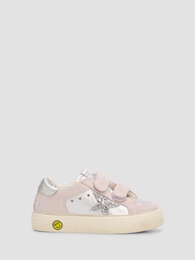 Golden Goose Baby Girl's, Little Girl's & Girl's May School Leather Low-top Sneakers In Pink Silver