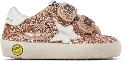 Golden Goose Baby Pink Old School Trainers In 25762 Peach/white
