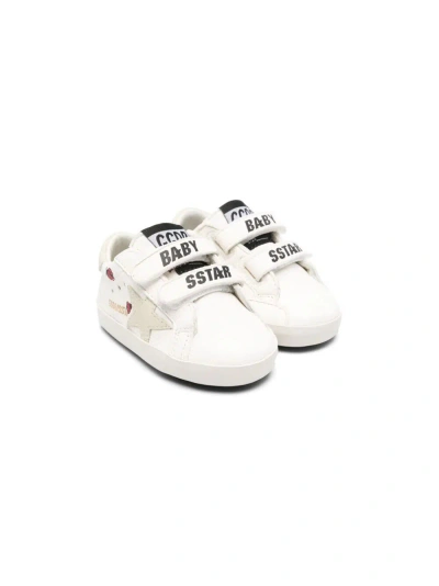 Golden Goose Baby School Nappa Upper With Prints Leather Star And Heel In White
