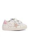 Golden Goose Baby School Nappa Upper With Prints Suede Star Leather Heel Sneakers In White
