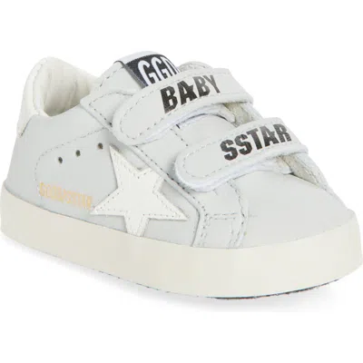 Golden Goose Baby School Sneaker In Gray Morn/white